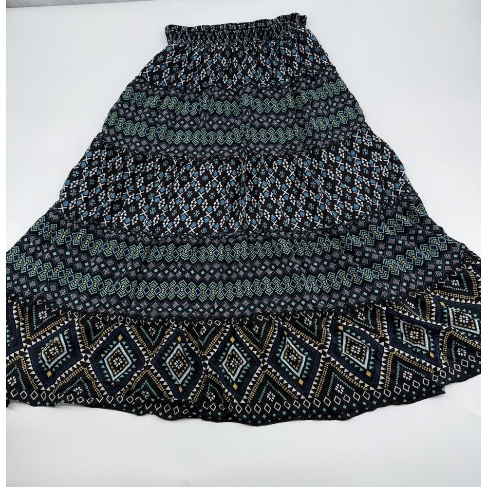 Women's APT 9 Long Skirt aztec print maxi Multi-Colored Size S - Picture 2 of 7